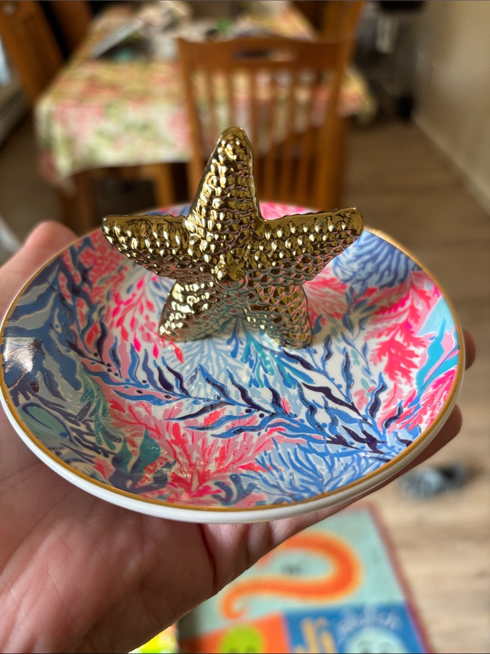 Lilly Pulitzer Gold Starfish Ring Dish